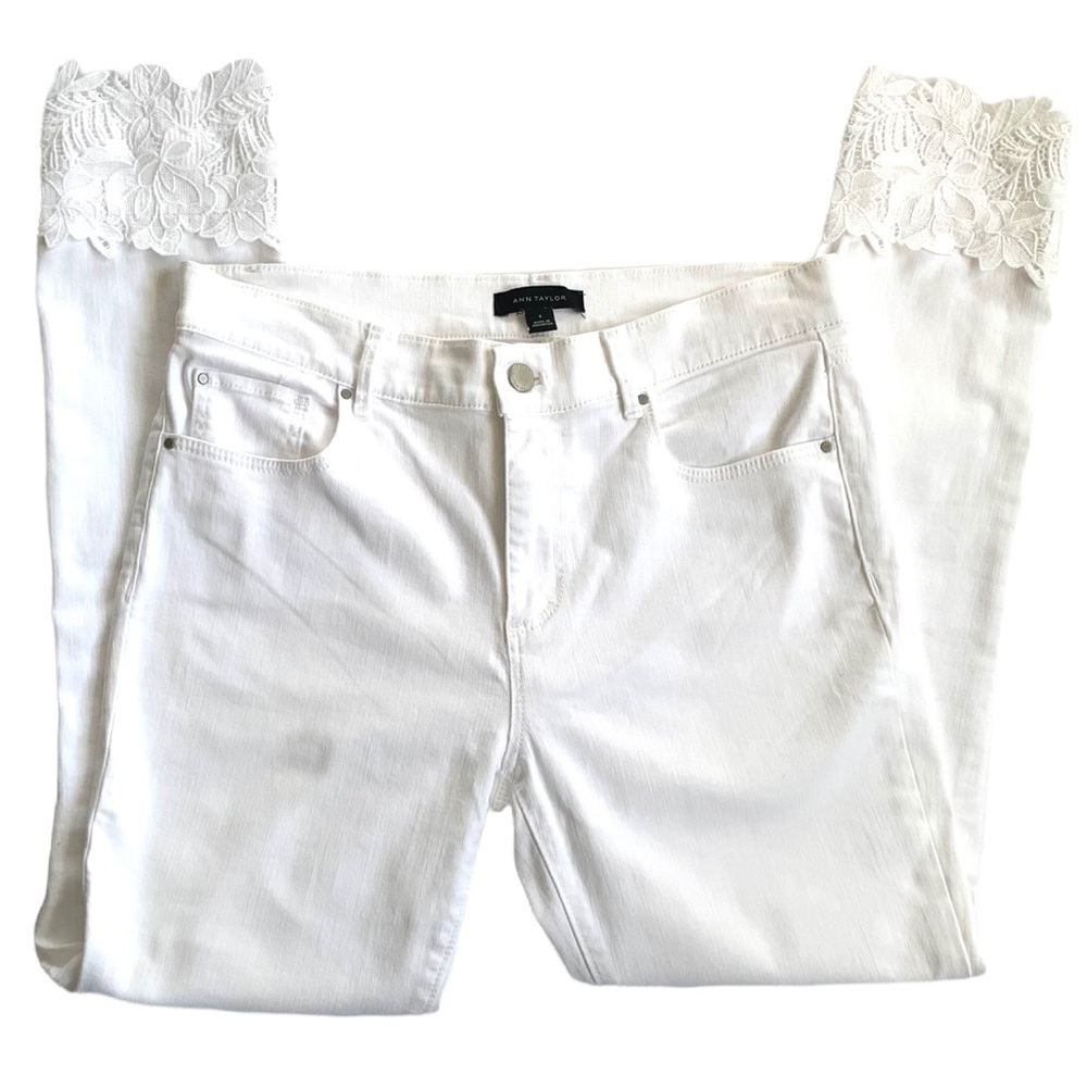Winter white skinny jeans size 6